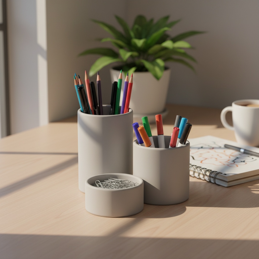 Smooth Pencil Holder Set – Creative Studio Scene